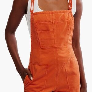 Free People Denim Shortalls